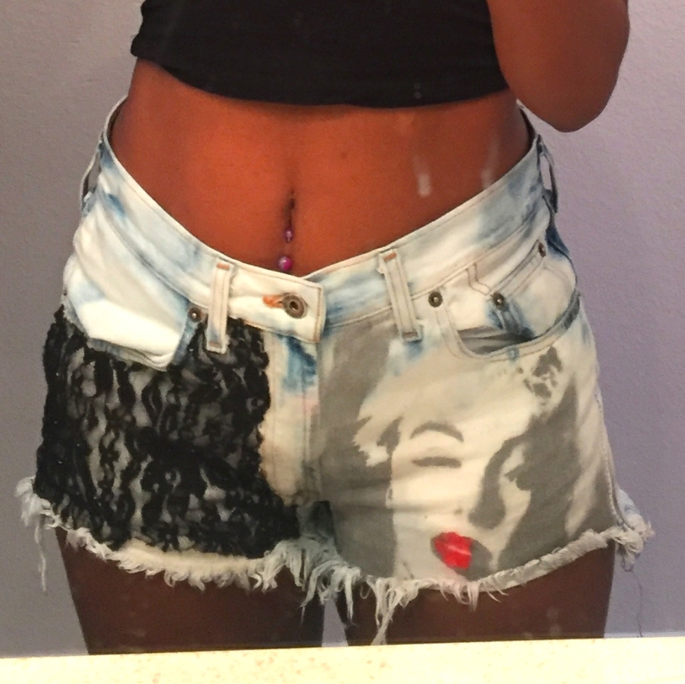 Custom made Marilyn Monroe shorts
